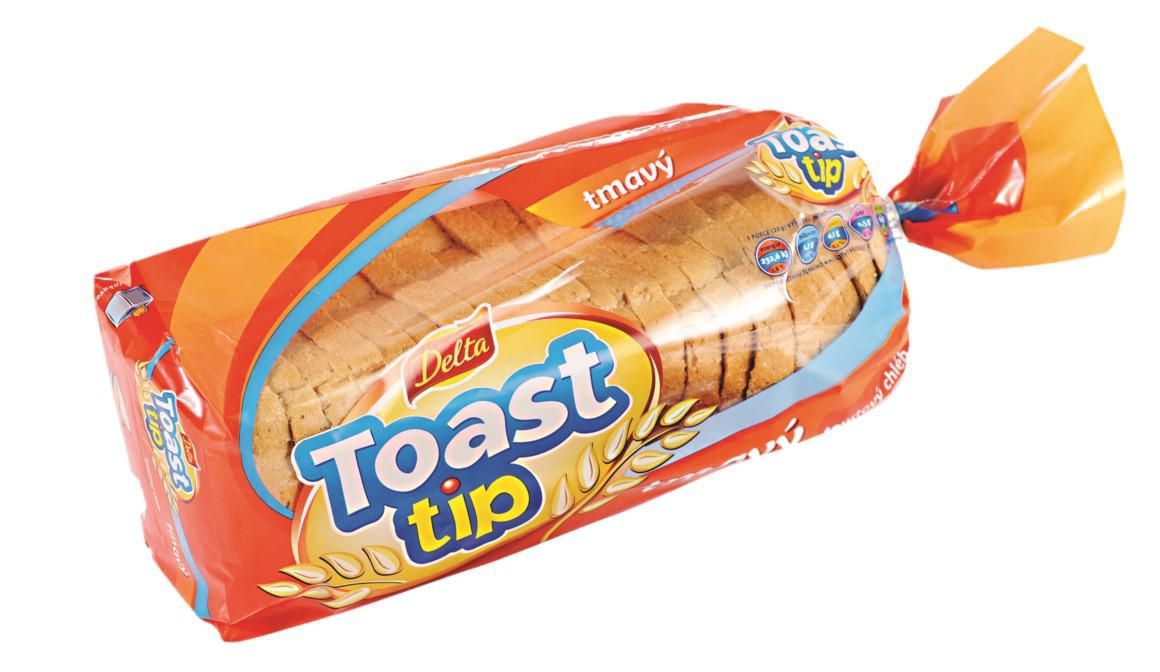 Pekárna a cukrárna - Delta Toasttip Toustový chléb tmavý krájený 500 g