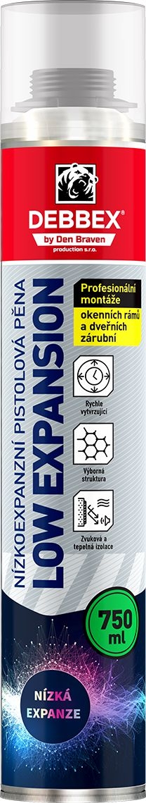 Den Braven Nízkoexpanzní pěna pistolová 750 ml-0