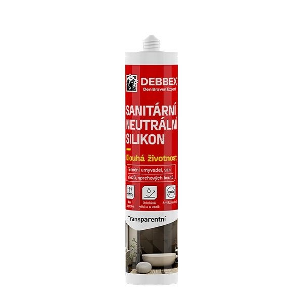 Domácnost a Zahrada - Den Braven Sanitární neutrální silikon 280ml transp.RL