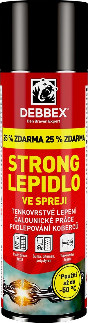 Domácnost a Zahrada - Den Braven STRONG Lepidlo ve spreji 400+100ml