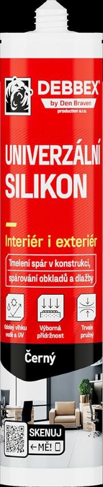 Domácnost a Zahrada - Den Braven Univerzální silikon 280ml černý
