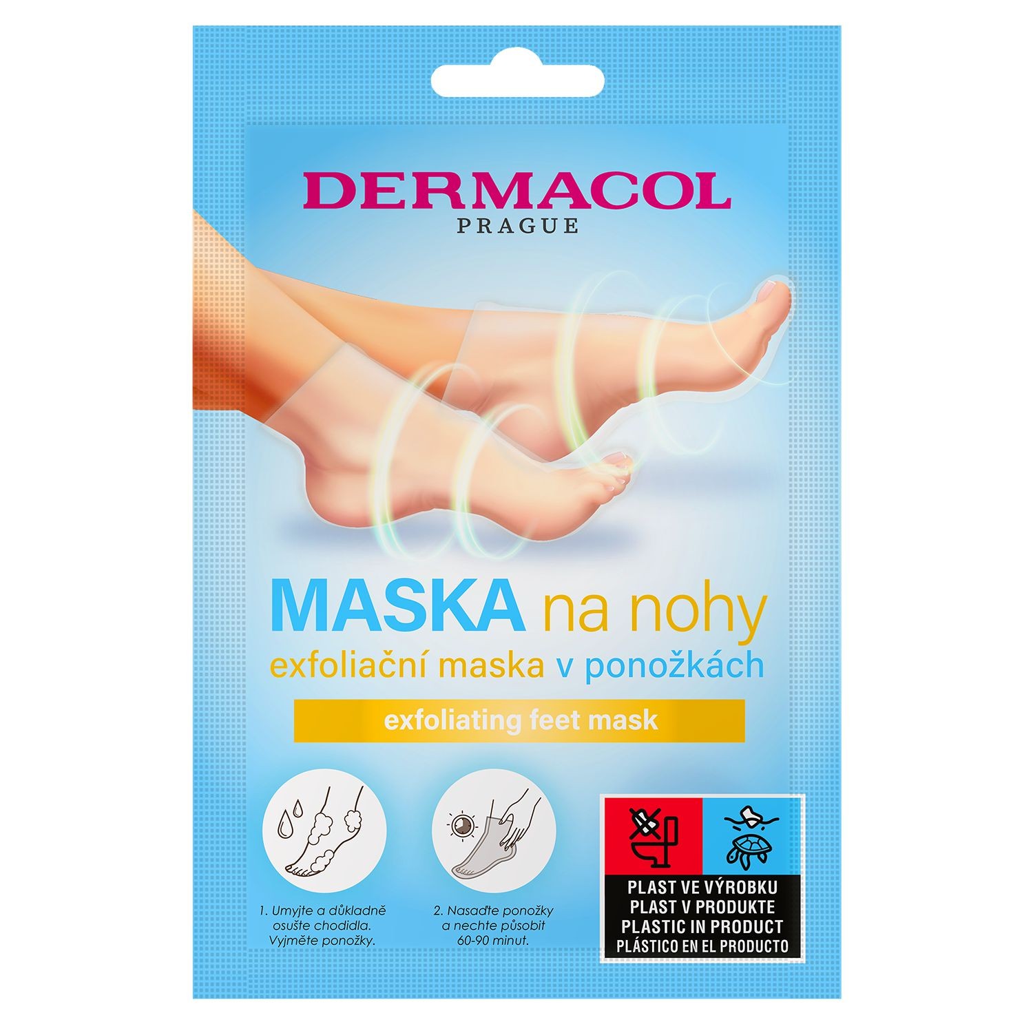 Drogerie a kosmetika - Dermacol Exfoliační maska na nohy v ponožkách 30 g