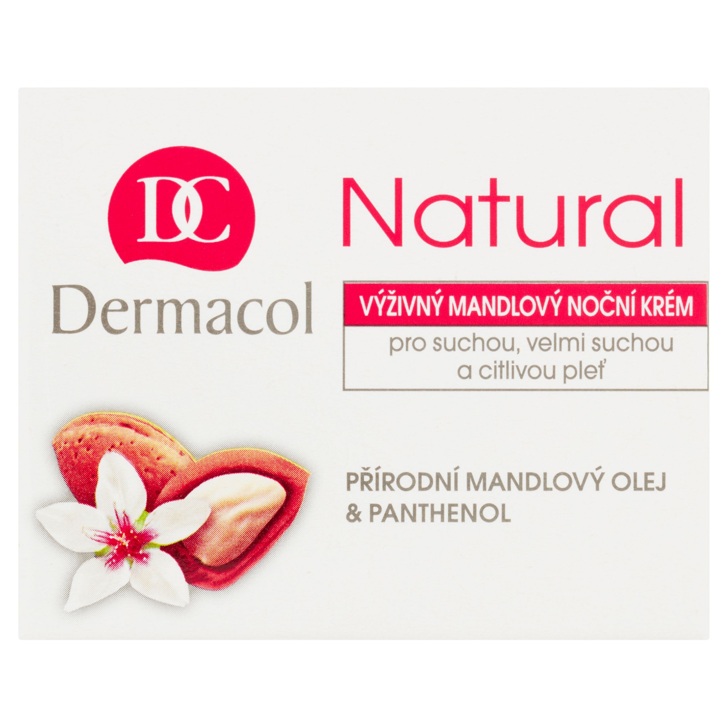 Drogerie a kosmetika - Dermacol Natural výživný mandlový noční krém 50 ml
