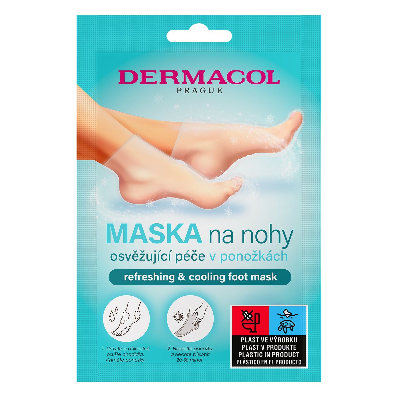 Drogerie a kosmetika - Dermacol Osvěžující maska na nohy v ponožkách
