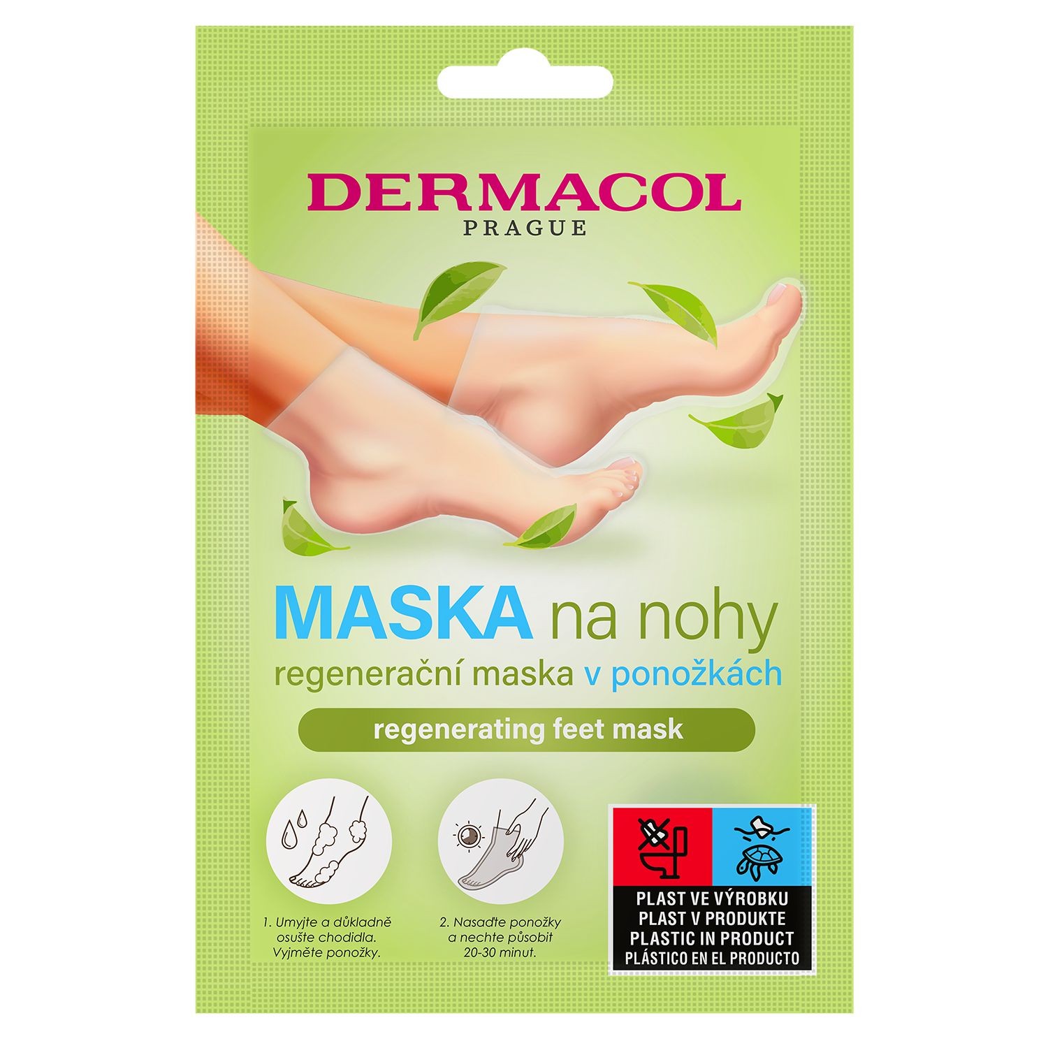 Drogerie a kosmetika - Dermacol Regenerační maska na nohy v ponožkách 30 g