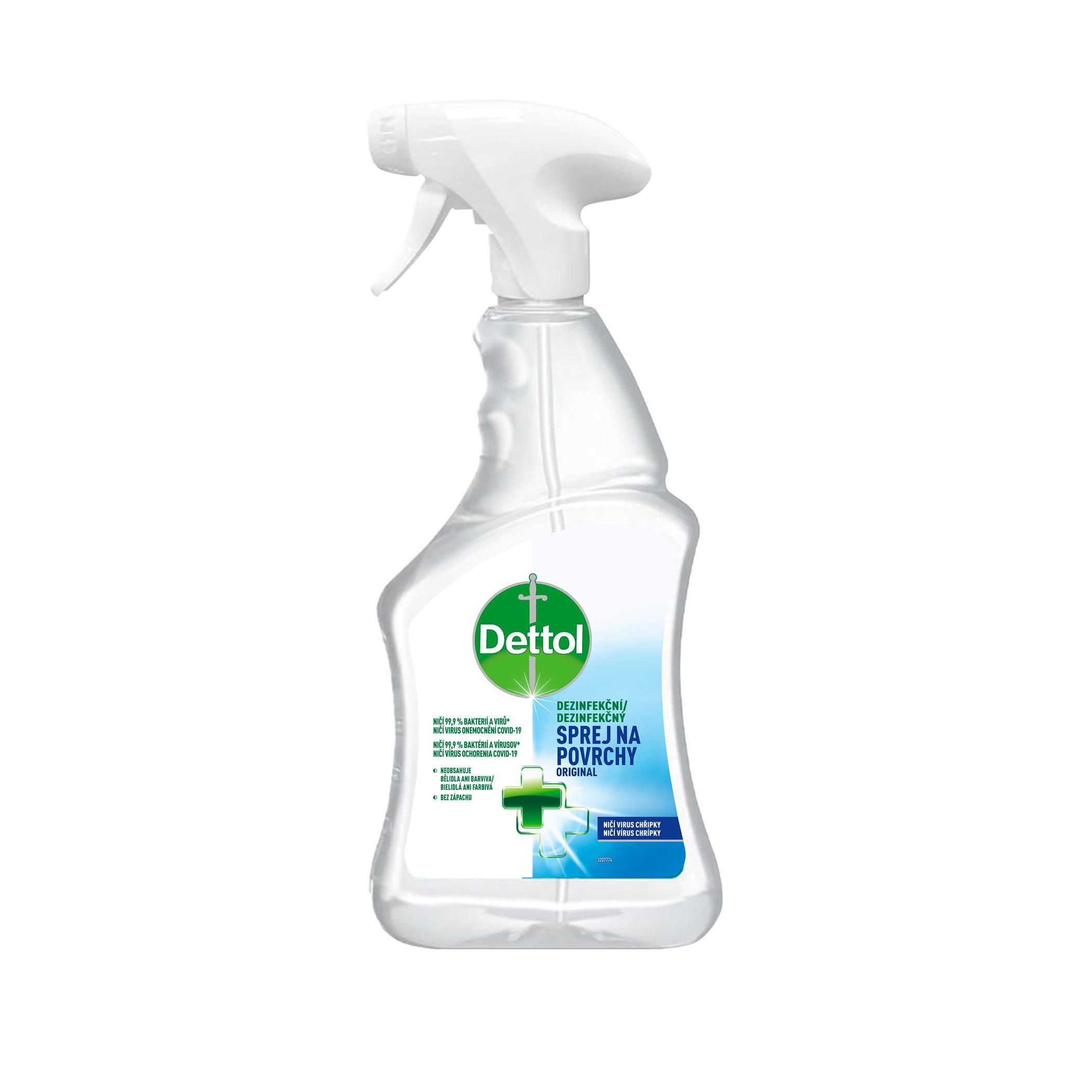 Drogerie a kosmetika - Dettol Antibakteriální sprej na povrchy 500ml