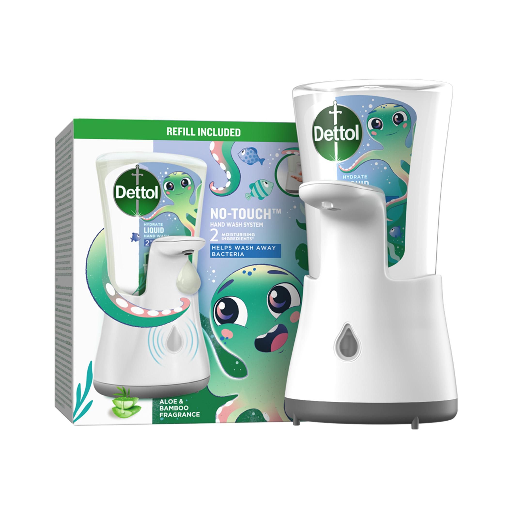 Svět dětí - Dettol Kids bezdotykový dávkovač mýdla a náplň 250 ml