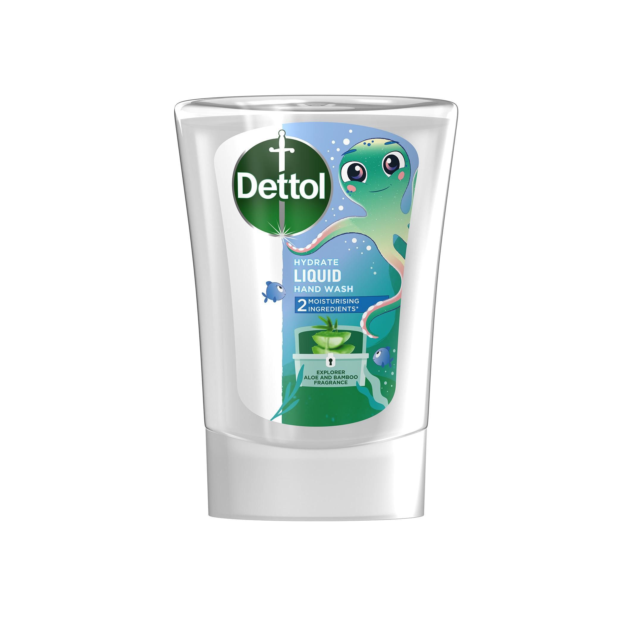 Drogerie a kosmetika - Dettol Kids Dobrodruh Aloe Vera tekuté mýdlo náplň do bezdotykového dávkovače 250ml