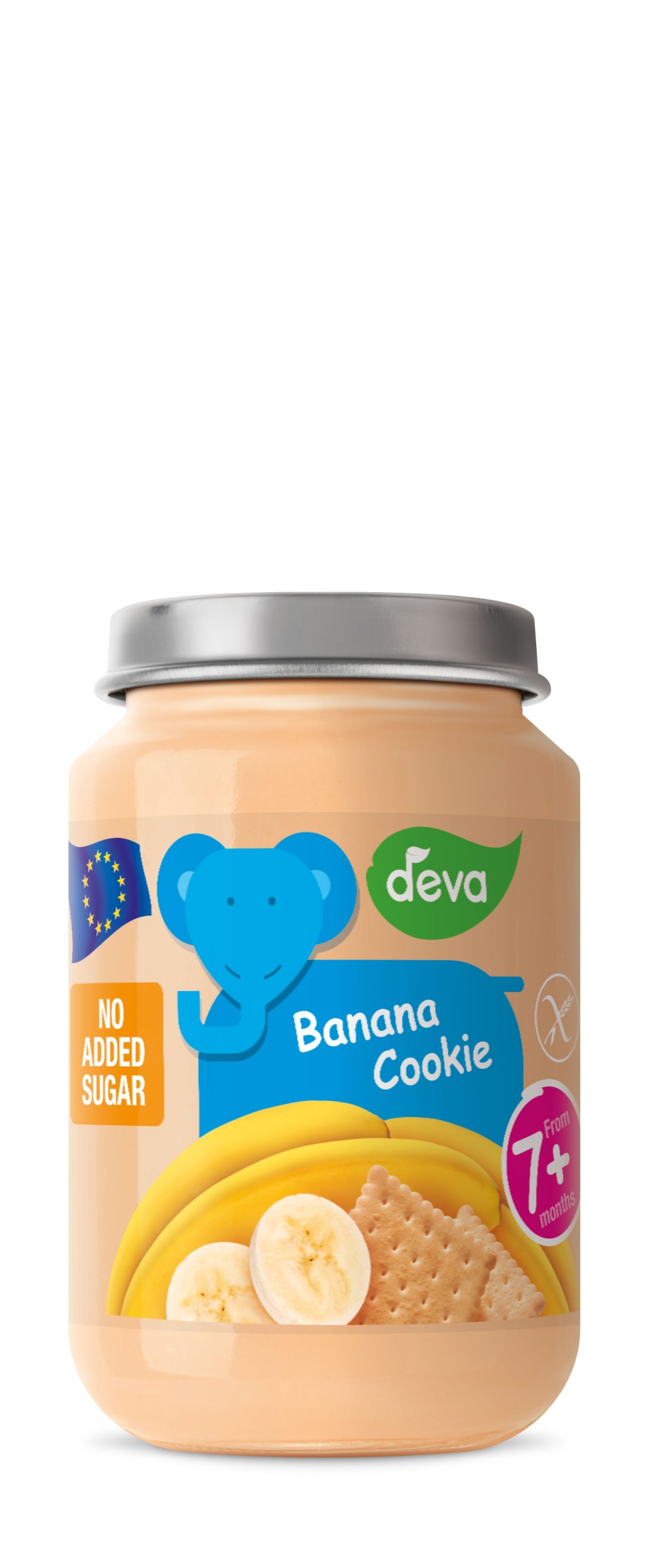 Svět dětí - Deva Banán se sušenkami dětský ovocný příkrm 6m+ 200 g