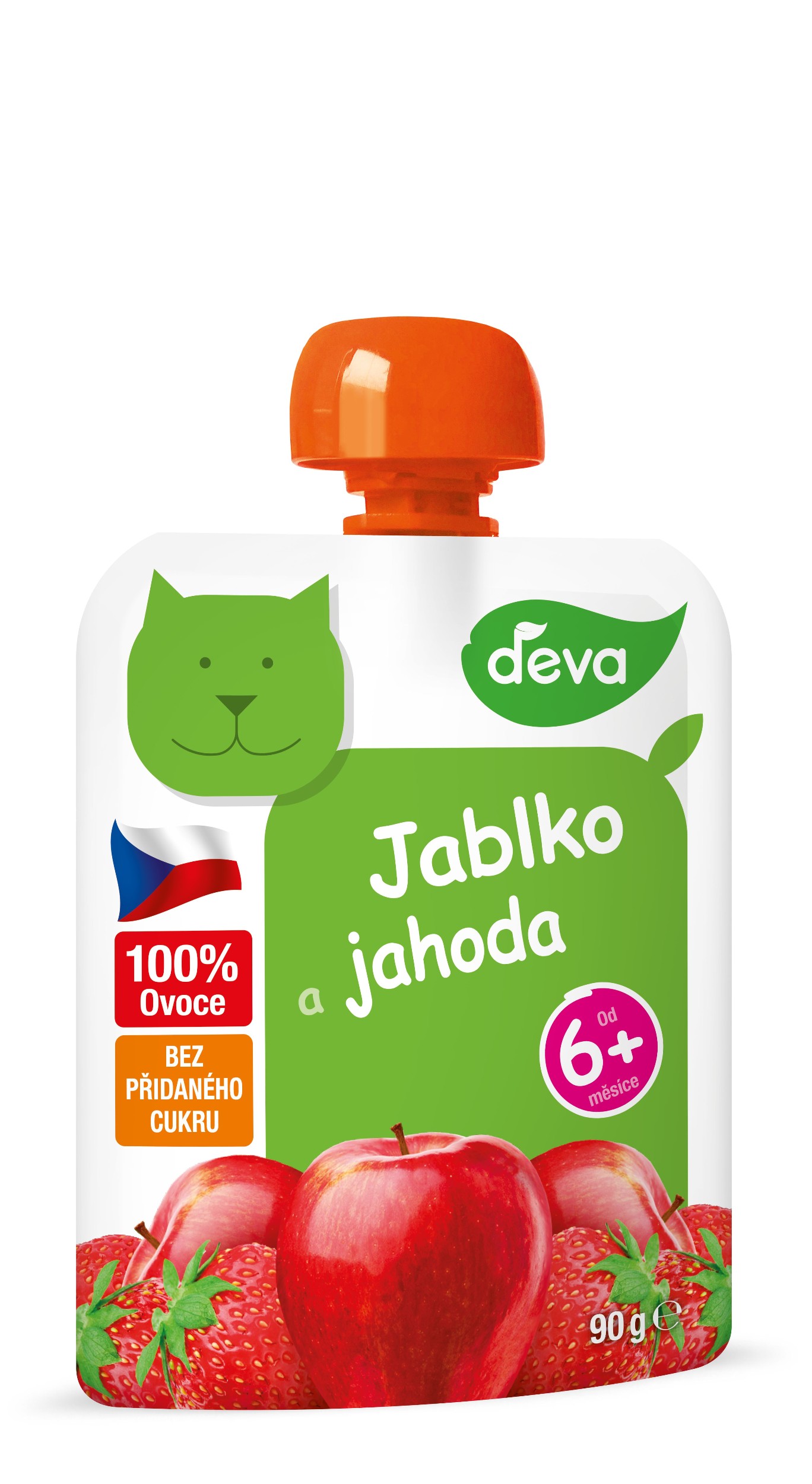 Svět dětí - Deva Jablko-Jahoda dětský ovocný příkrm 6m+ 90 g
