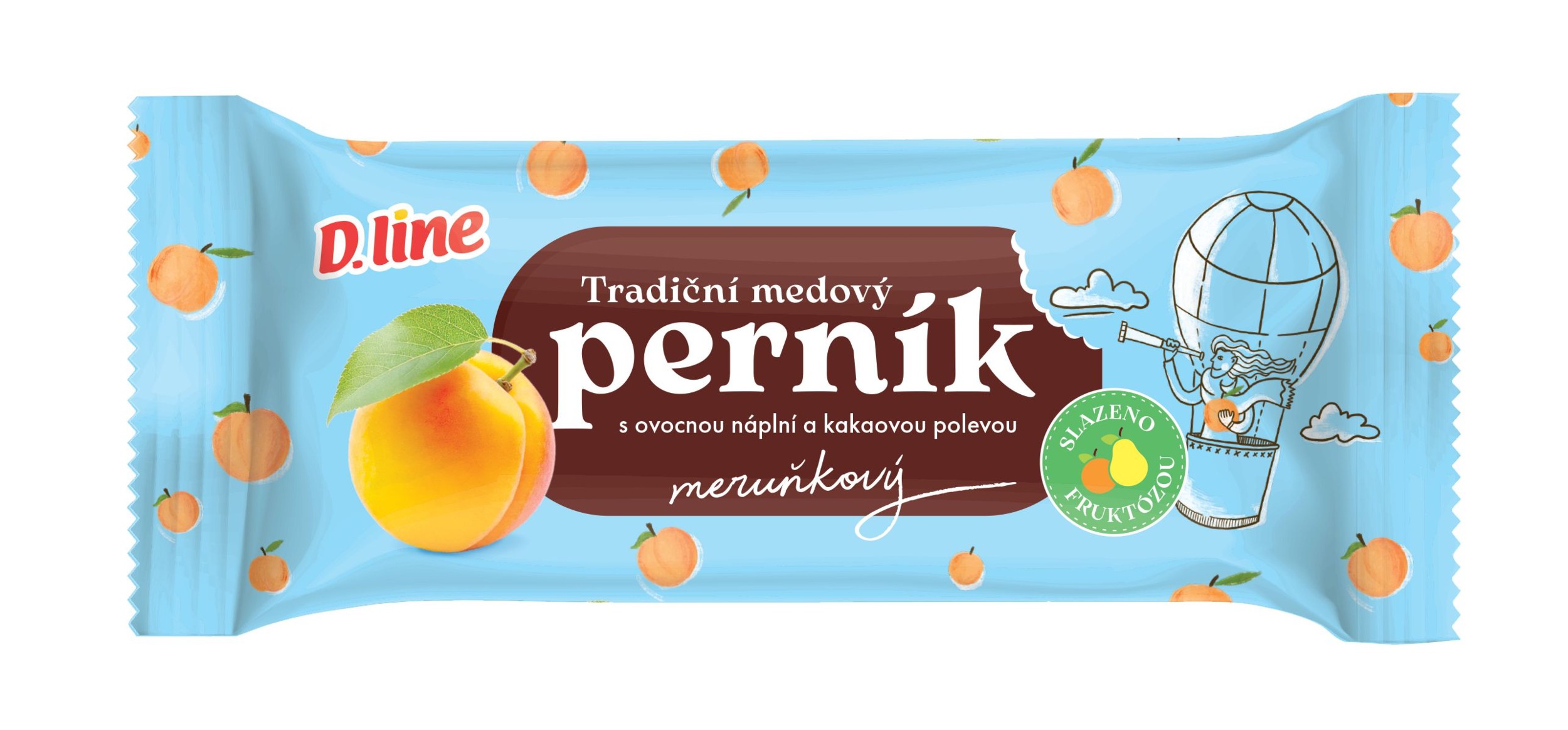 Trvanlivé potraviny - Dialine Medový perník s ovocnou náplní v tmavé polevě 60 g