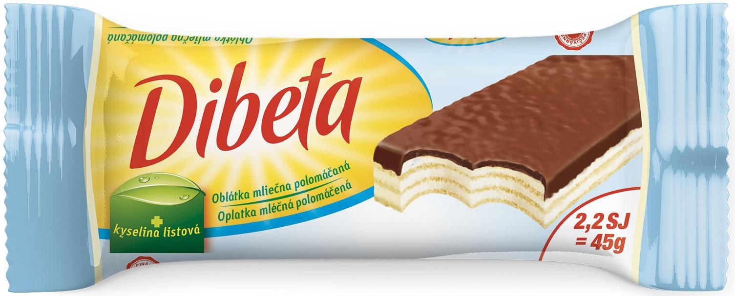 Zdravý svět - Dibeta Oplatka mléčná polomáčená 45 g