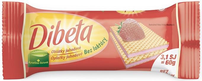 Zdravý svět - Dibeta oplatky jahodové 60 g