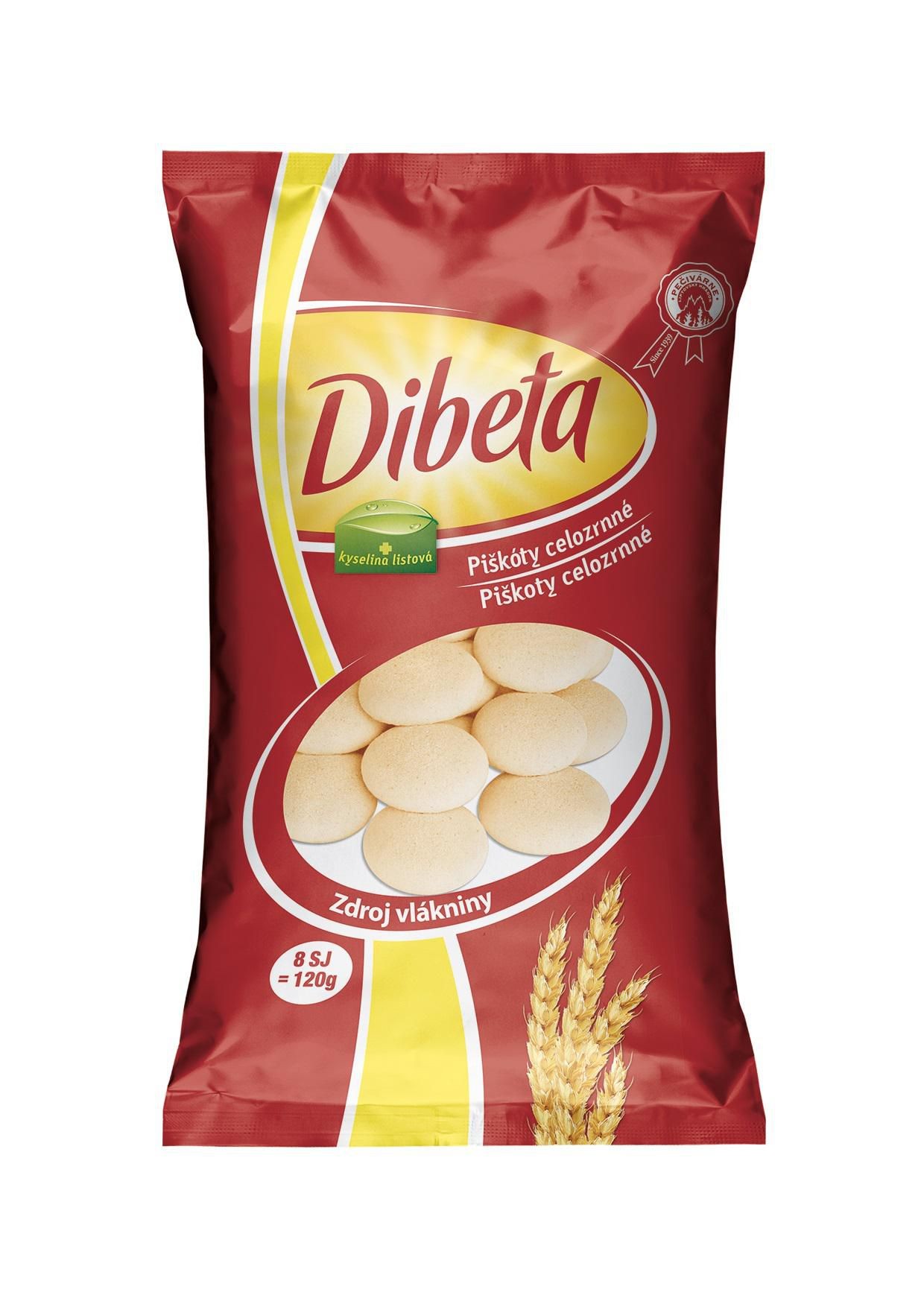 Trvanlivé potraviny - Dibeta piškoty celozrnné 120 g