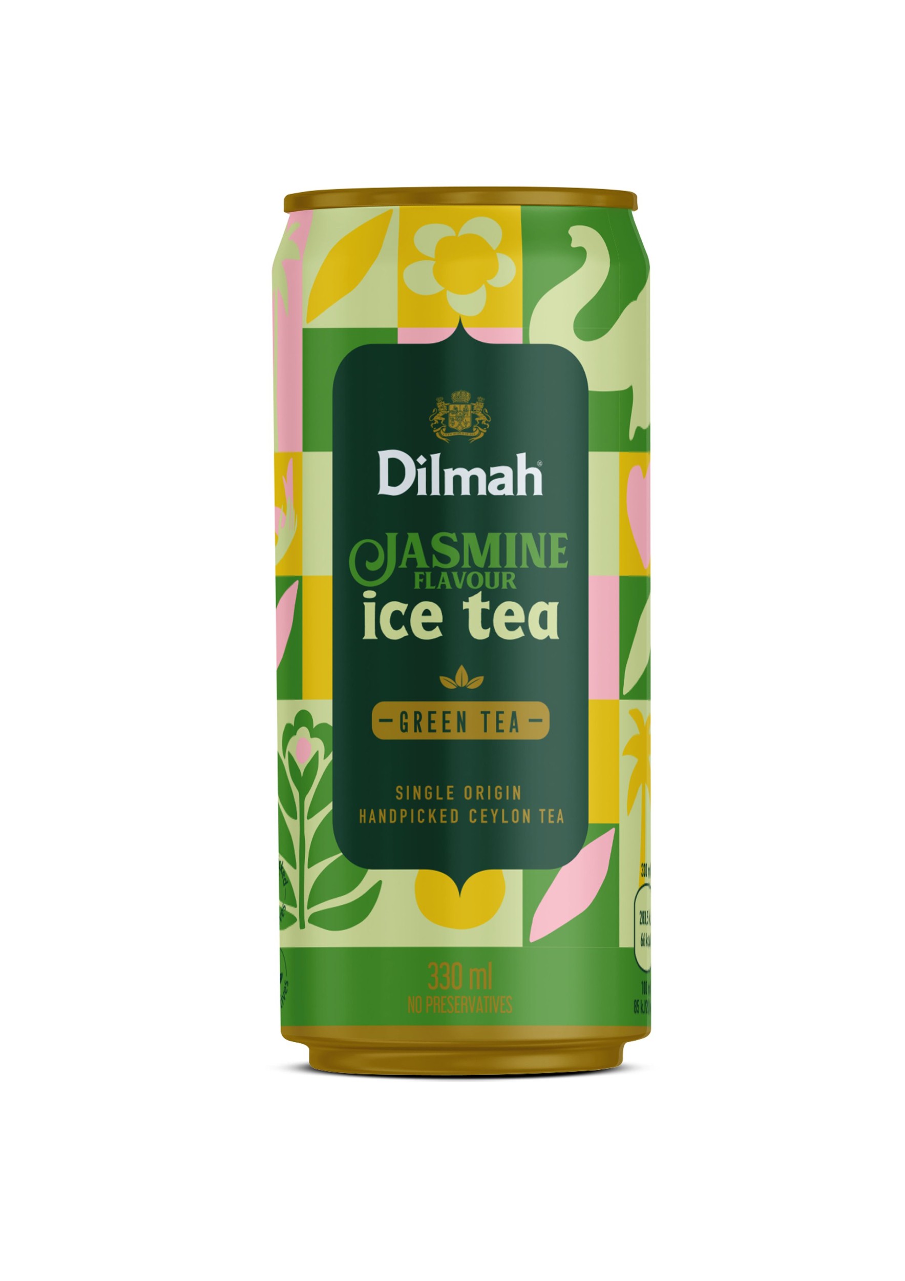 Nápoje - Dilmah Green Ice Tea Jasmine 0,33l plech