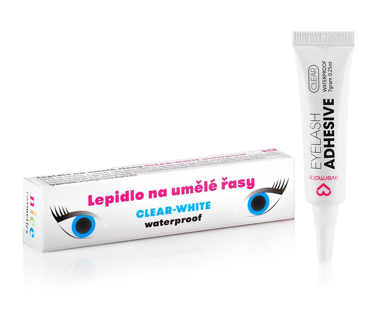 Drogerie a kosmetika - Diva & Nice Lepidlo na umělé řasy clear-white 7 g