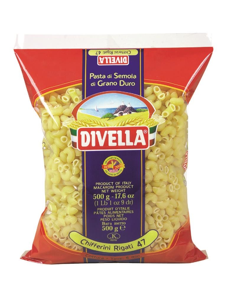 Trvanlivé potraviny - Divella Chifferini rigati 500g