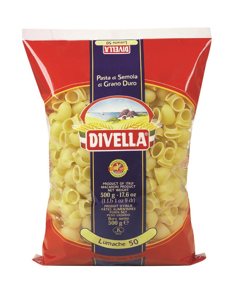 Trvanlivé potraviny - Divella Lumache 500g