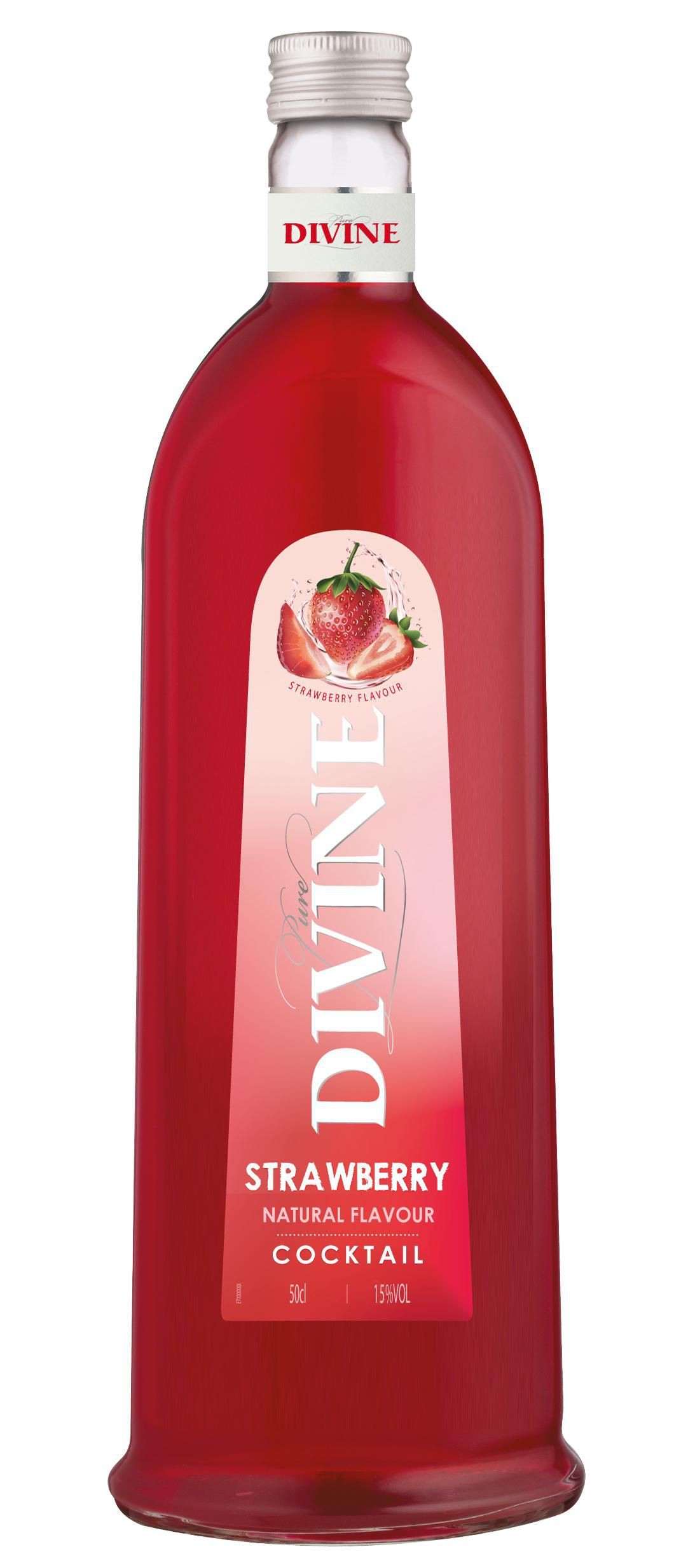Nápoje - Divine strawberry likér 0,5l