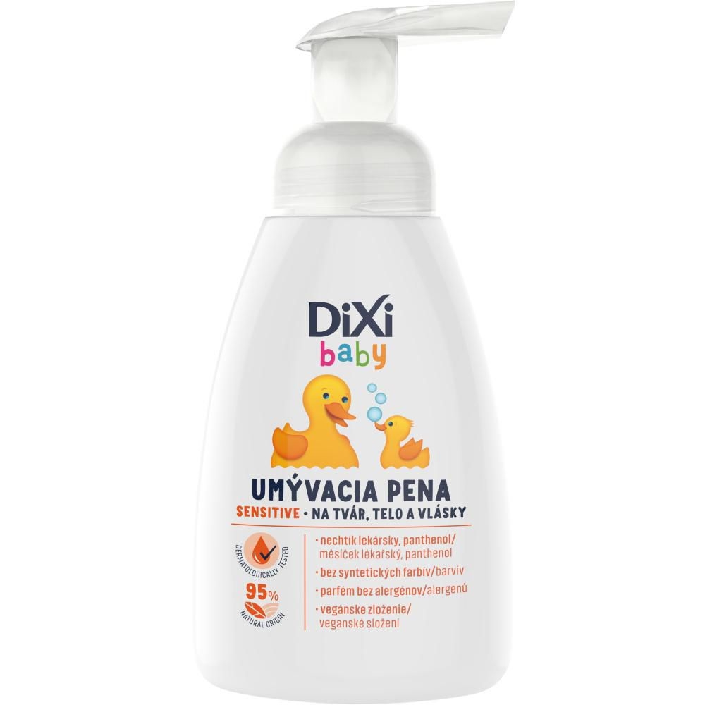 Svět dětí - Dixi Baby mycí pěna sensitive na obličej, tělo a vlásky 250 ml