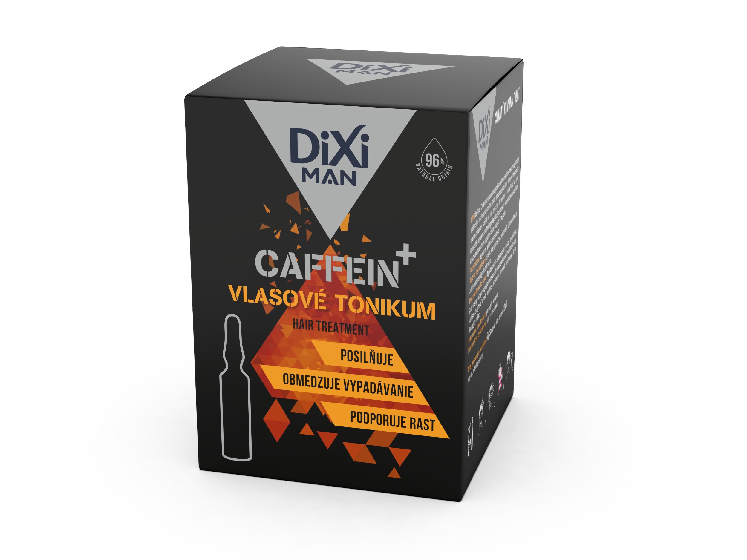 Drogerie a kosmetika - Dixi Man Caffein+ kofeinové vlasové tonikum v ampulích