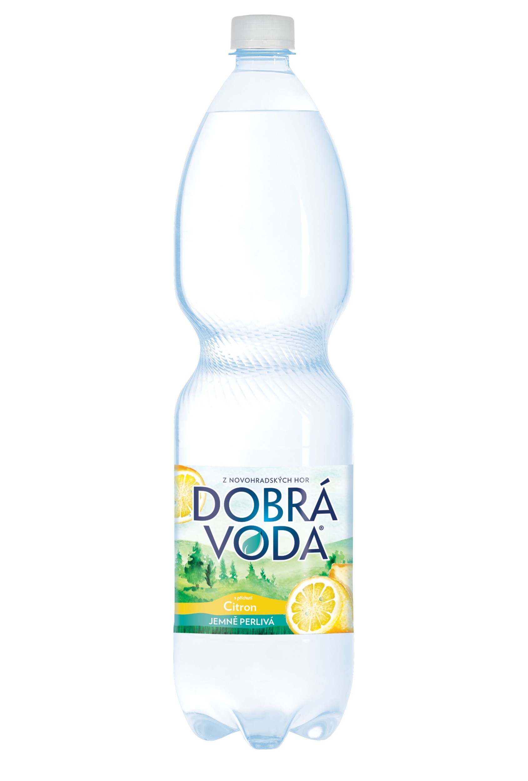 Nápoje - Dobrá Voda Jemně perlivá s příchutí citron 1,5 l