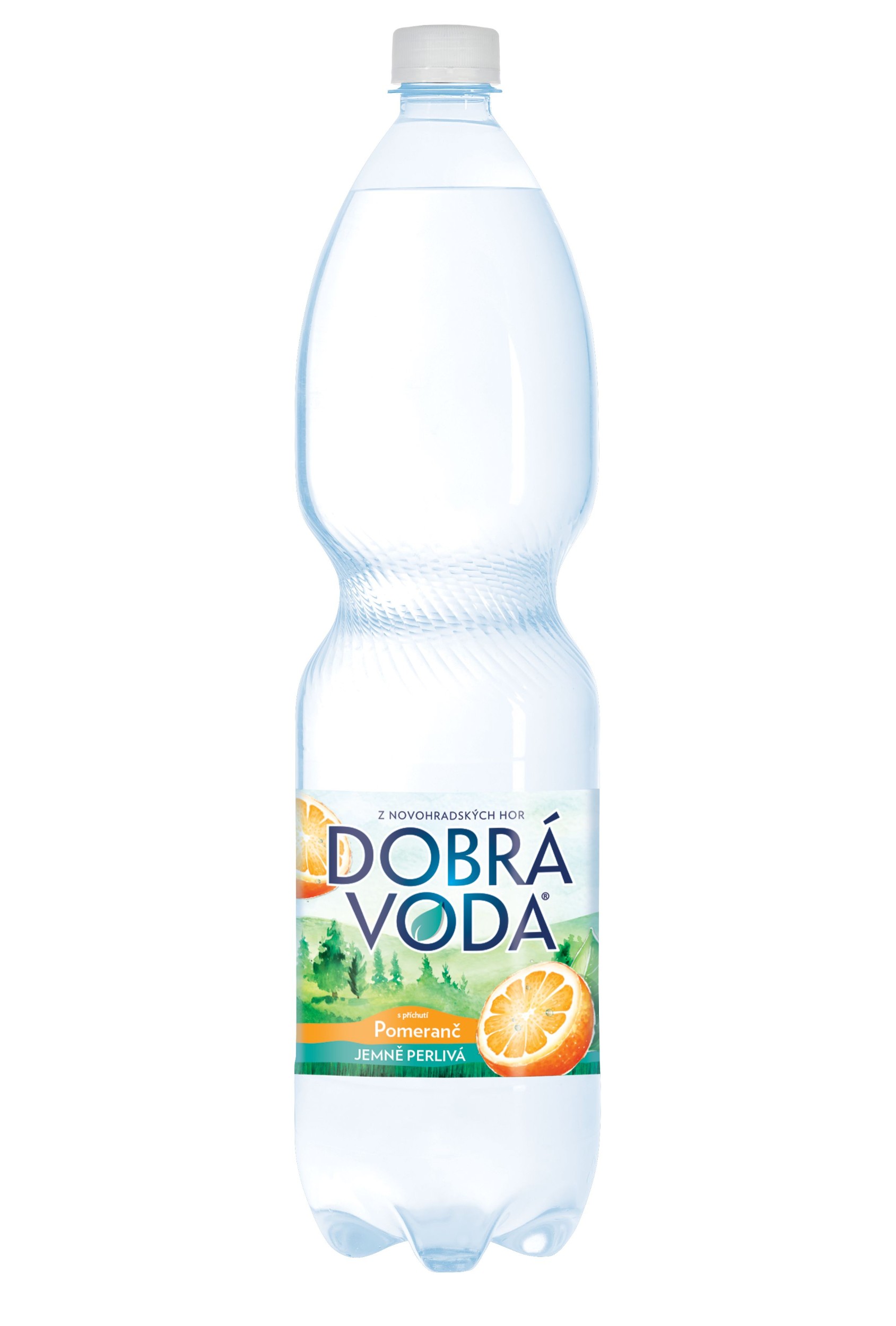 Nápoje - Dobrá Voda Jemně perlivá s příchutí pomeranče 1,5 l