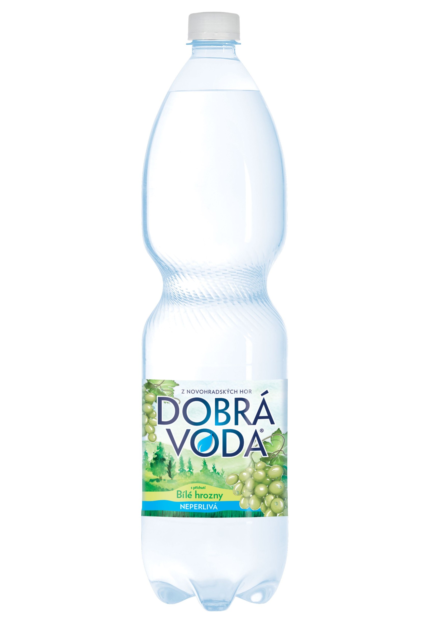 Nápoje - Dobrá Voda Neperlivá s příchutí bílé hrozny 1,5 l