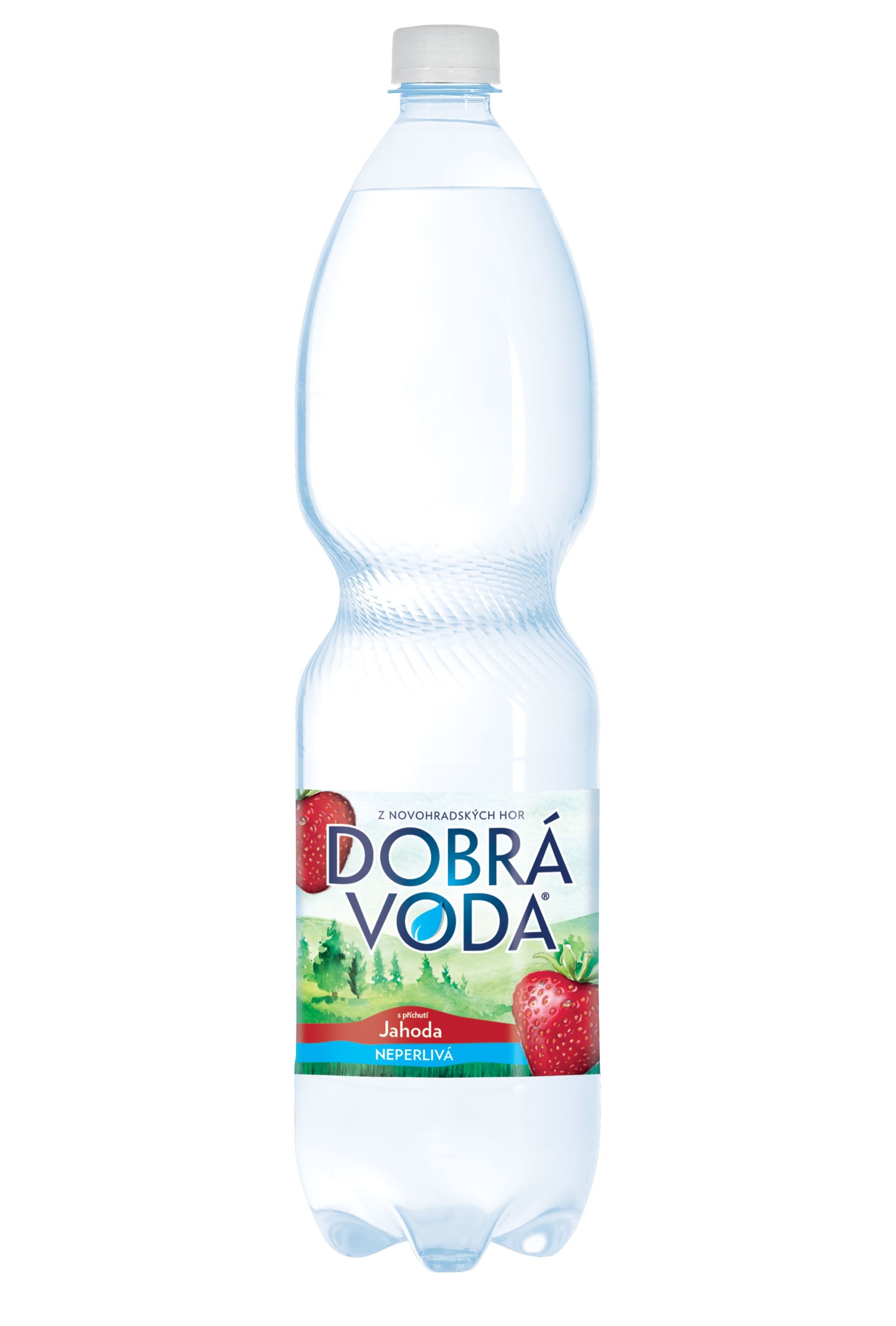 Nápoje - Dobrá Voda Neperlivá s příchutí jahoda 1,5 l
