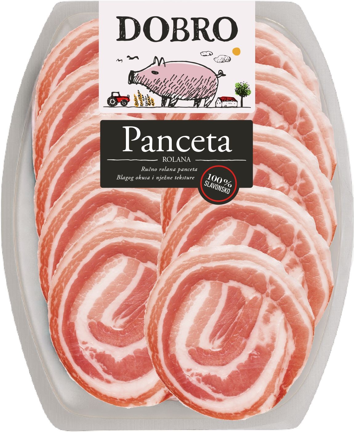 Uzeniny a lahůdky - Dobro Panchetta chorvatská rolovaná krájená 90g