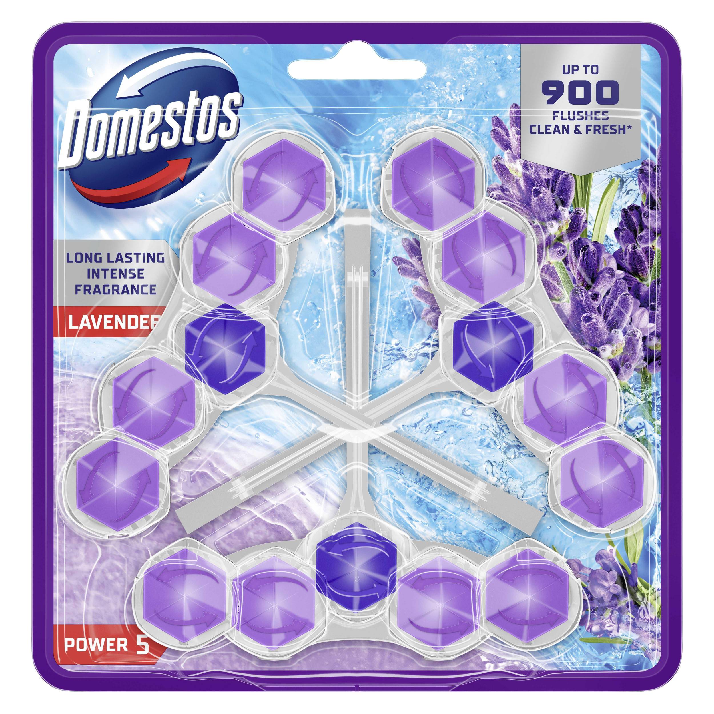 Drogerie a kosmetika - Domestos Power 5 Lavender 3x50g