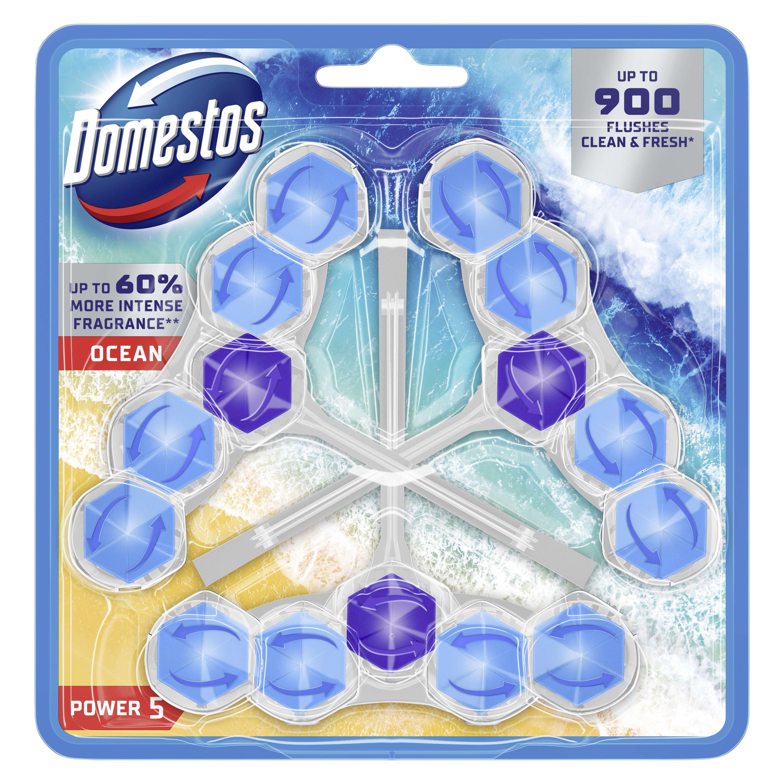 Drogerie a kosmetika - Domestos Power 5 Ocean 3x50g