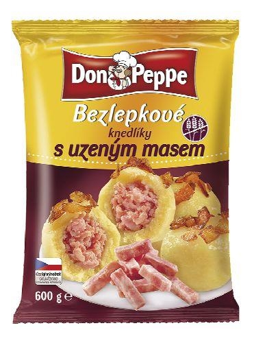 Mražené potraviny - Don Peppe bezlepkové knedlíky s uzeným masem mražené 600g
