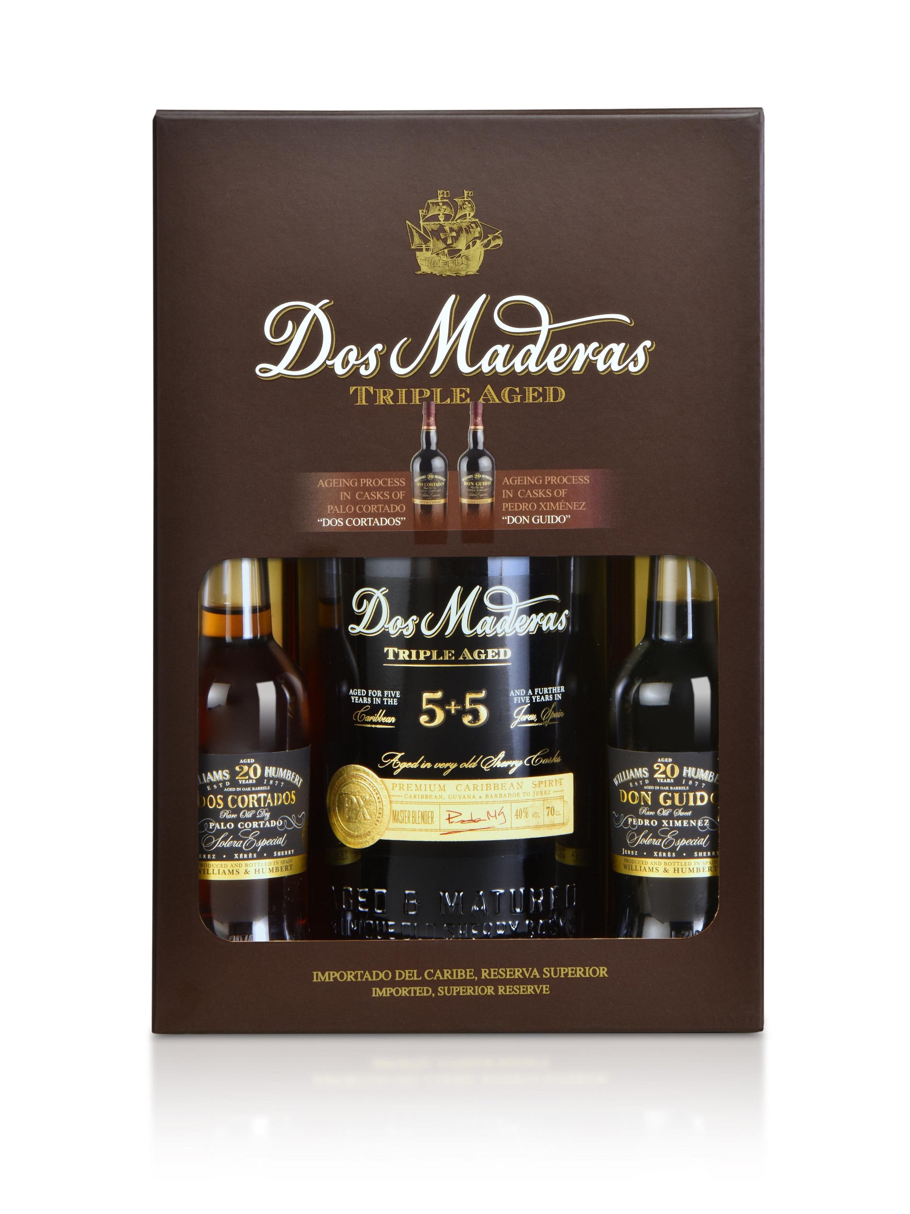 Nápoje - Dos Maderas Rum 0,7 l + 2x Sherry 0,1 l