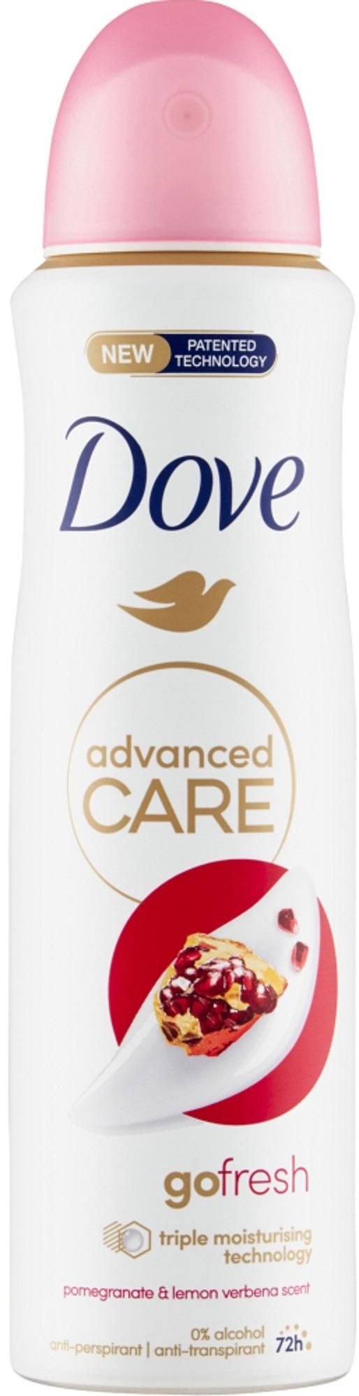 Drogerie a kosmetika - Dove Advanced Care Granátové jablko antiperpirant ve spreji 150ml
