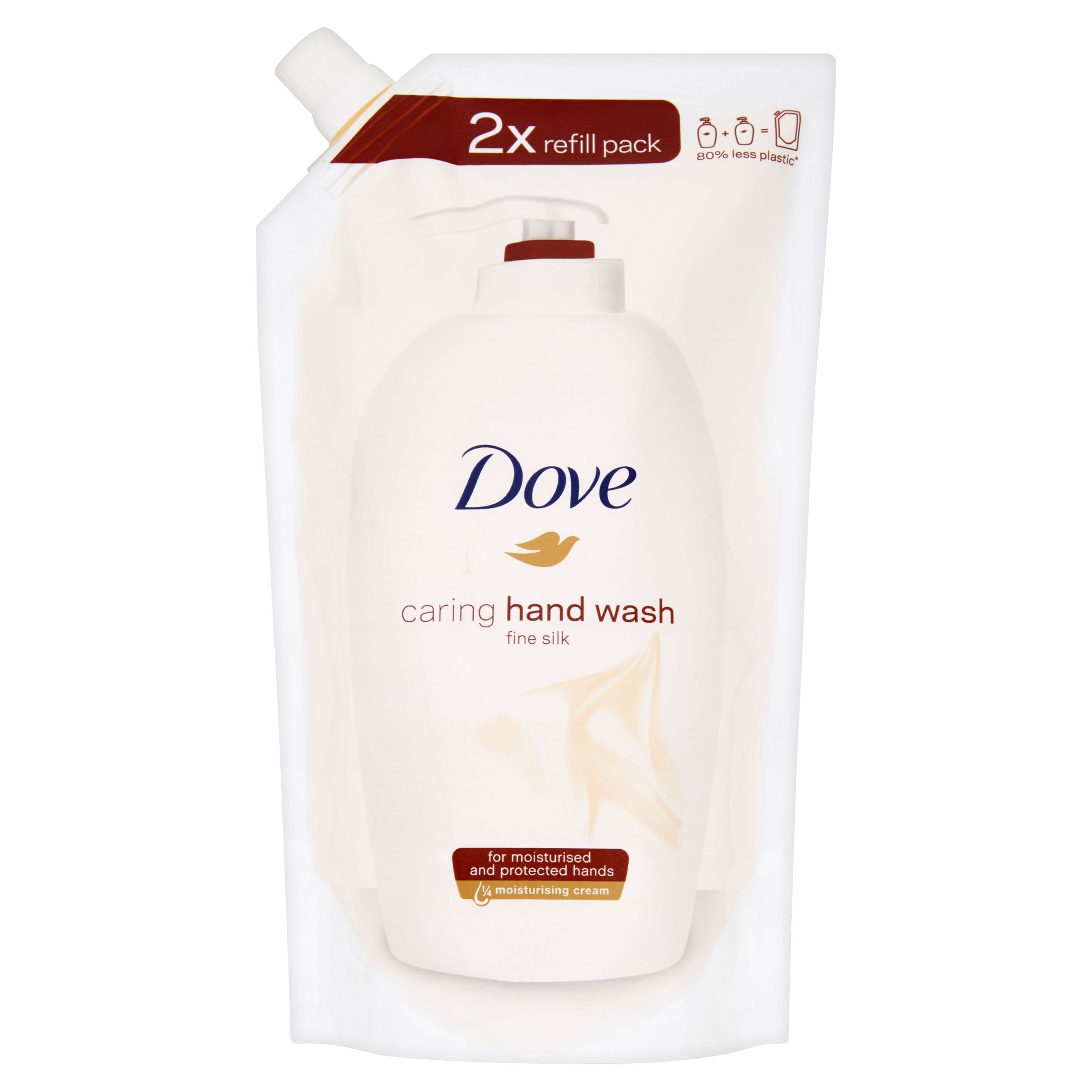 Drogerie a kosmetika - Dove Fine Silk jemné tekuté mýdlo náhradní náplň 500 ml