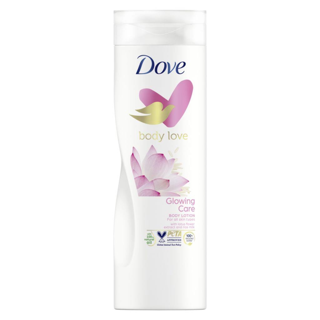 Drogerie a kosmetika - Dove Glowing Care tělové mléko s extraktem s lotosového květu 400 ml