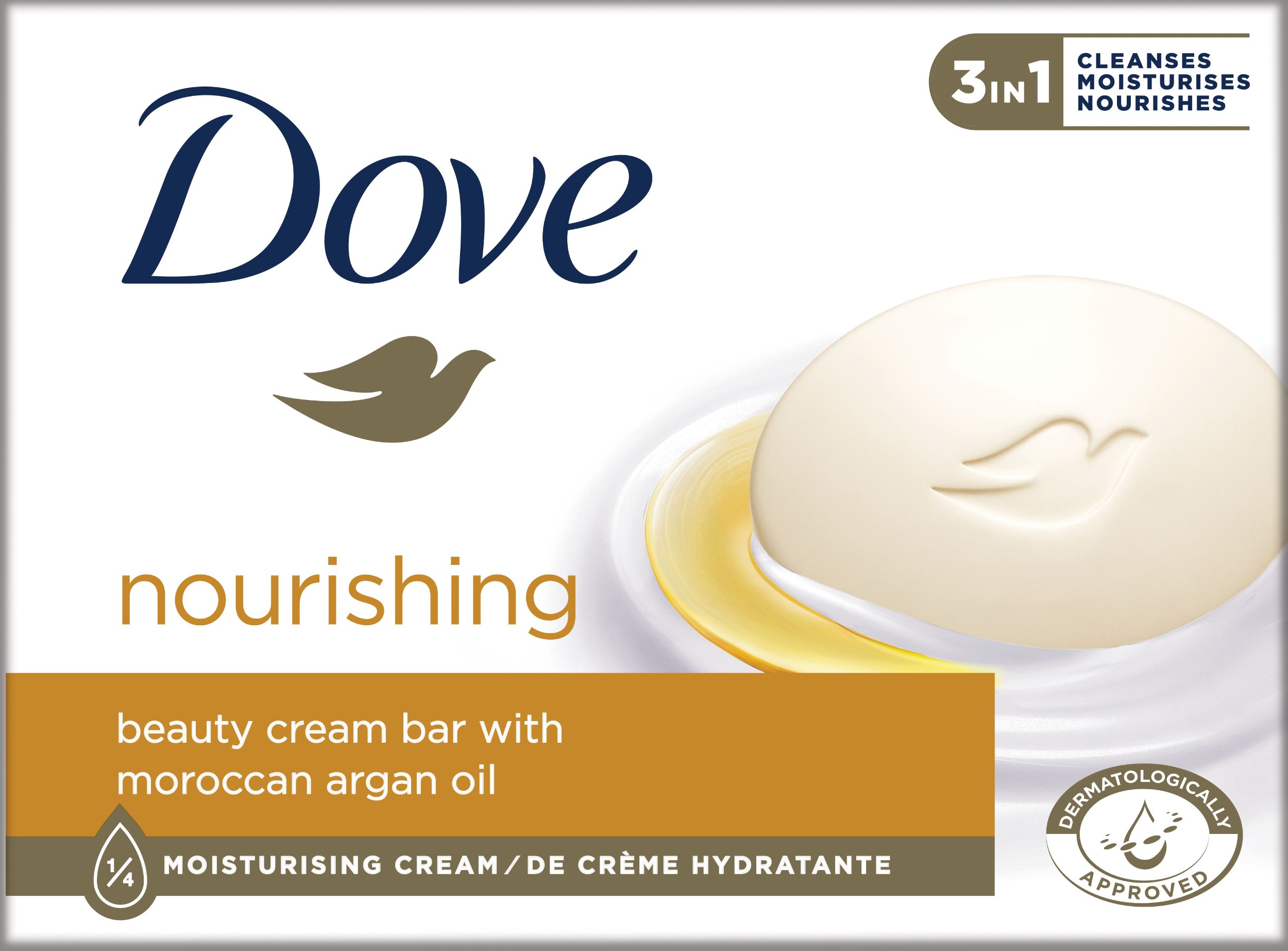 Drogerie a kosmetika - Dove Nourishing Arganový olej Krémová tableta 90 g