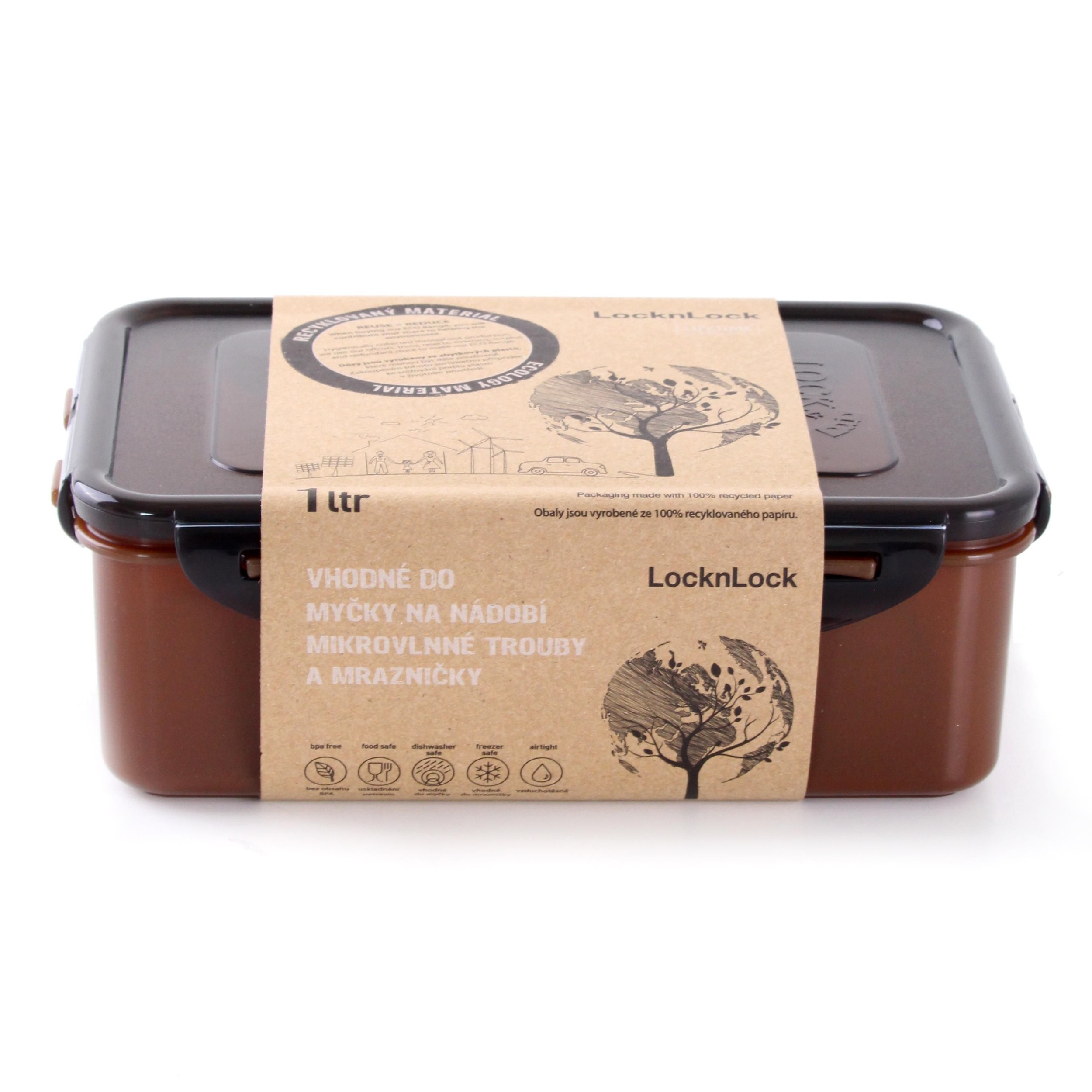 Domácnost a Zahrada - Dóza na potraviny Lock ECO plast 12,8x19,5x6,7cm 1l