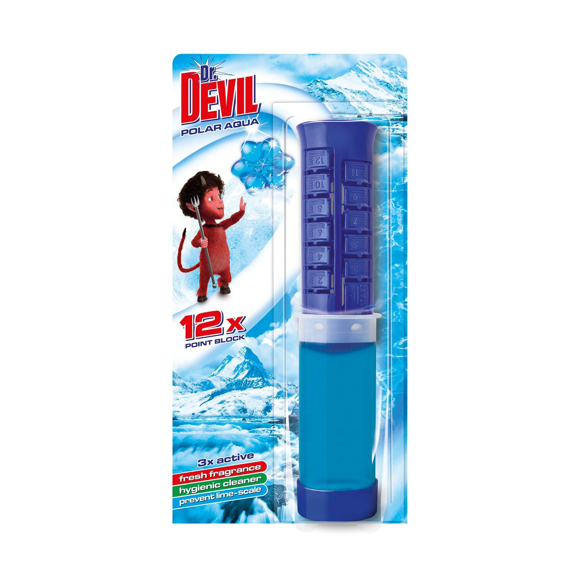 Drogerie a kosmetika - Dr.Devil Polar Aqua 3v1 WC point block 75 ml