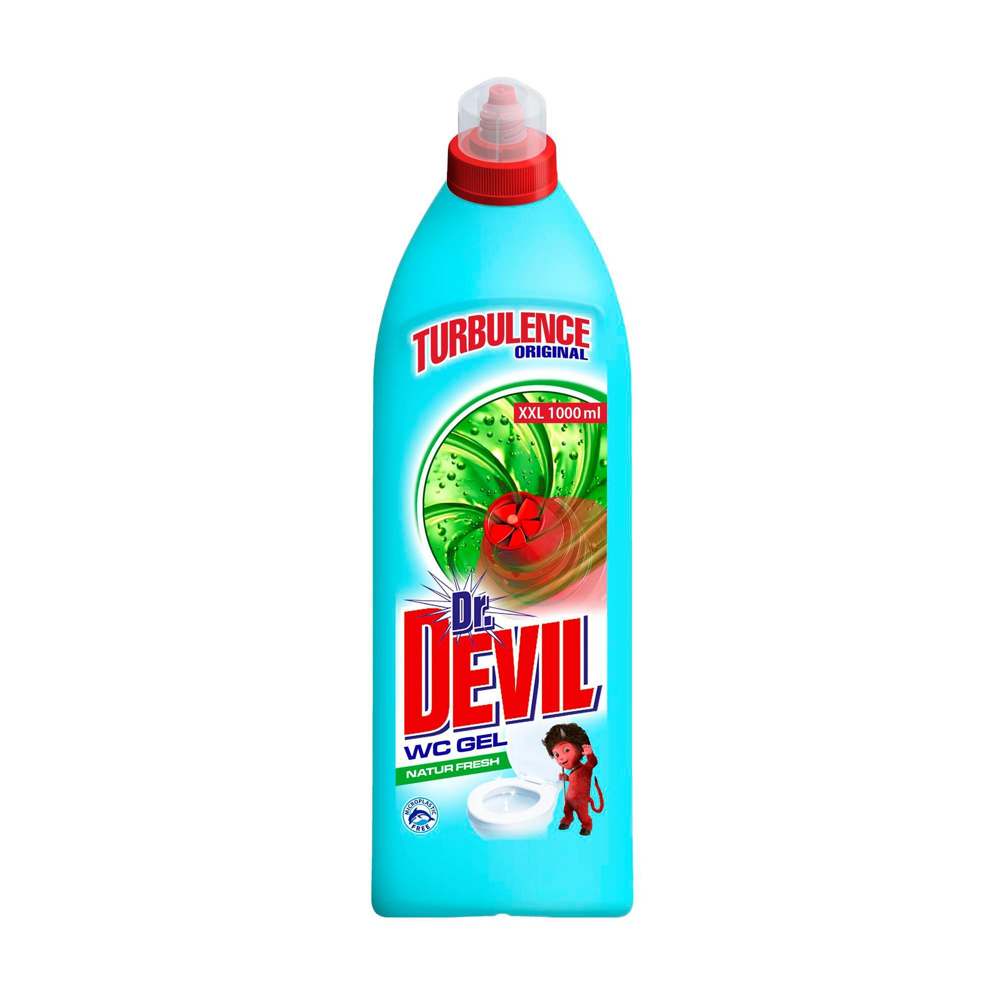 Drogerie a kosmetika - Dr. DEVIL WC GEL TURBULENCE Natur fresh 1000ml