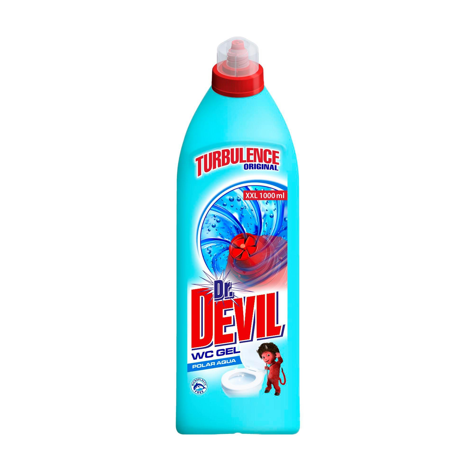 Drogerie a kosmetika - Dr. DEVIL WC GEL TURBULENCE Polar aqua 1000ml