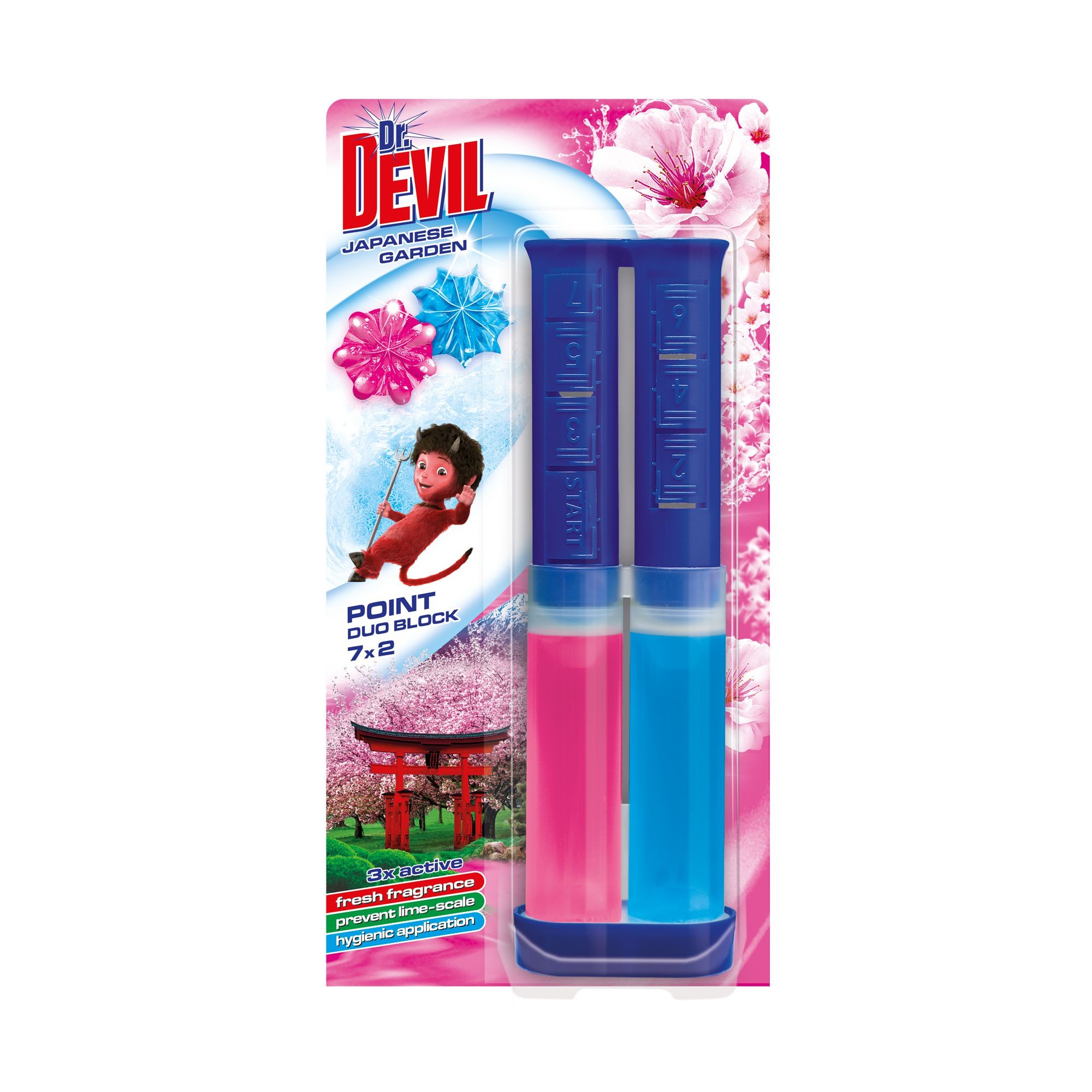 Drogerie a kosmetika - Dr. DEVIL WC POINT DUO BLOCK Japanese garden 65ml