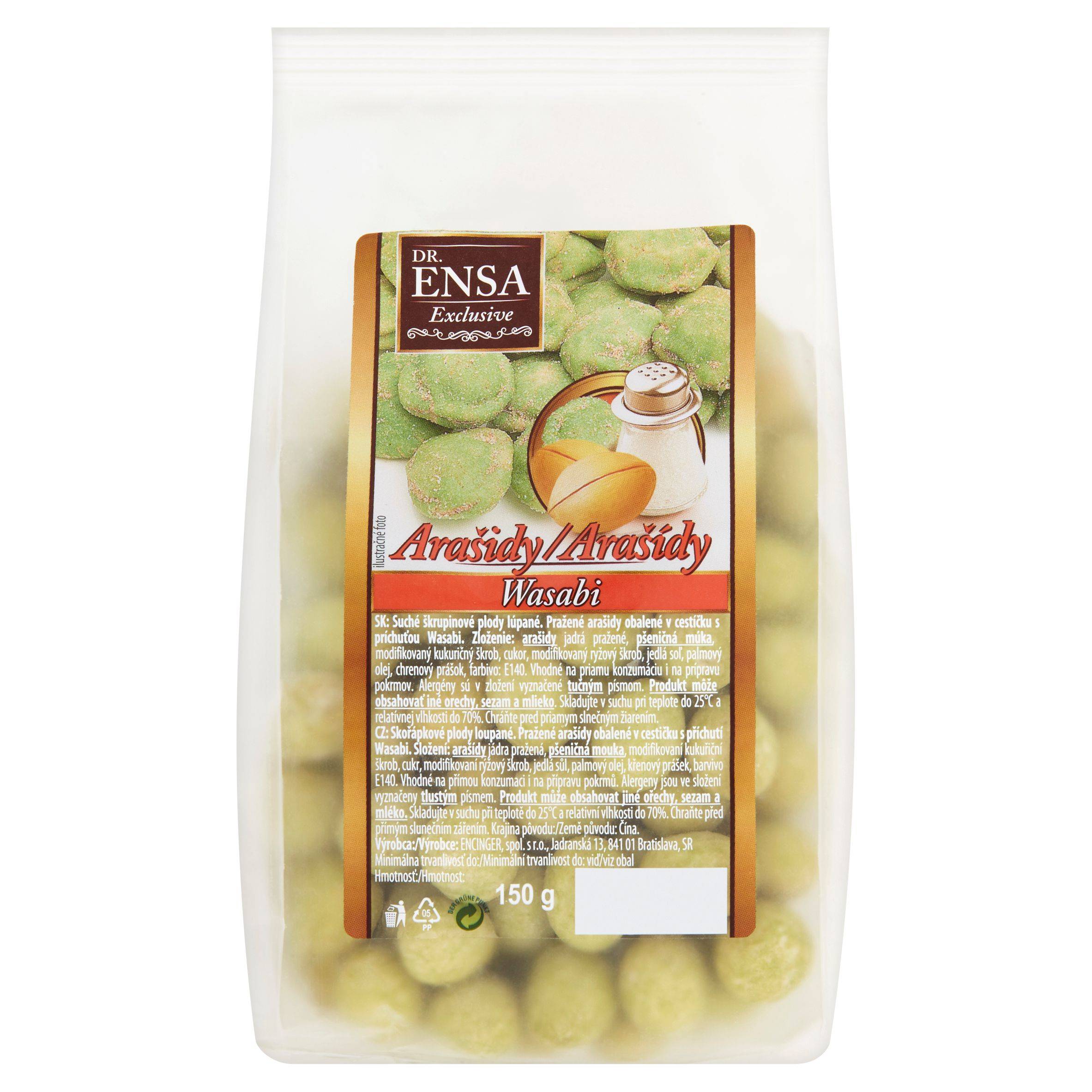 Trvanlivé potraviny - Dr.Ensa Exclusive Arašídy wasabi 150 g