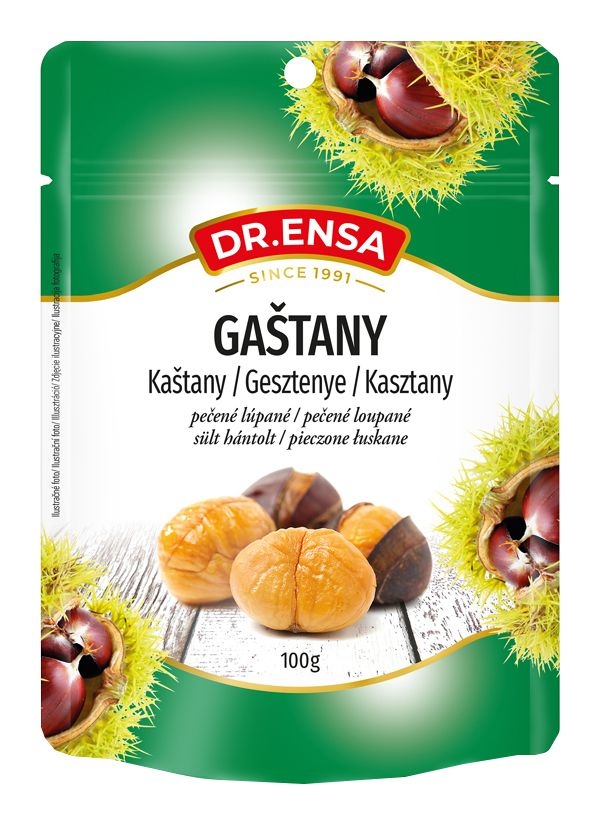 Trvanlivé potraviny - Dr. ENSA Kaštany pečené loupané 100g
