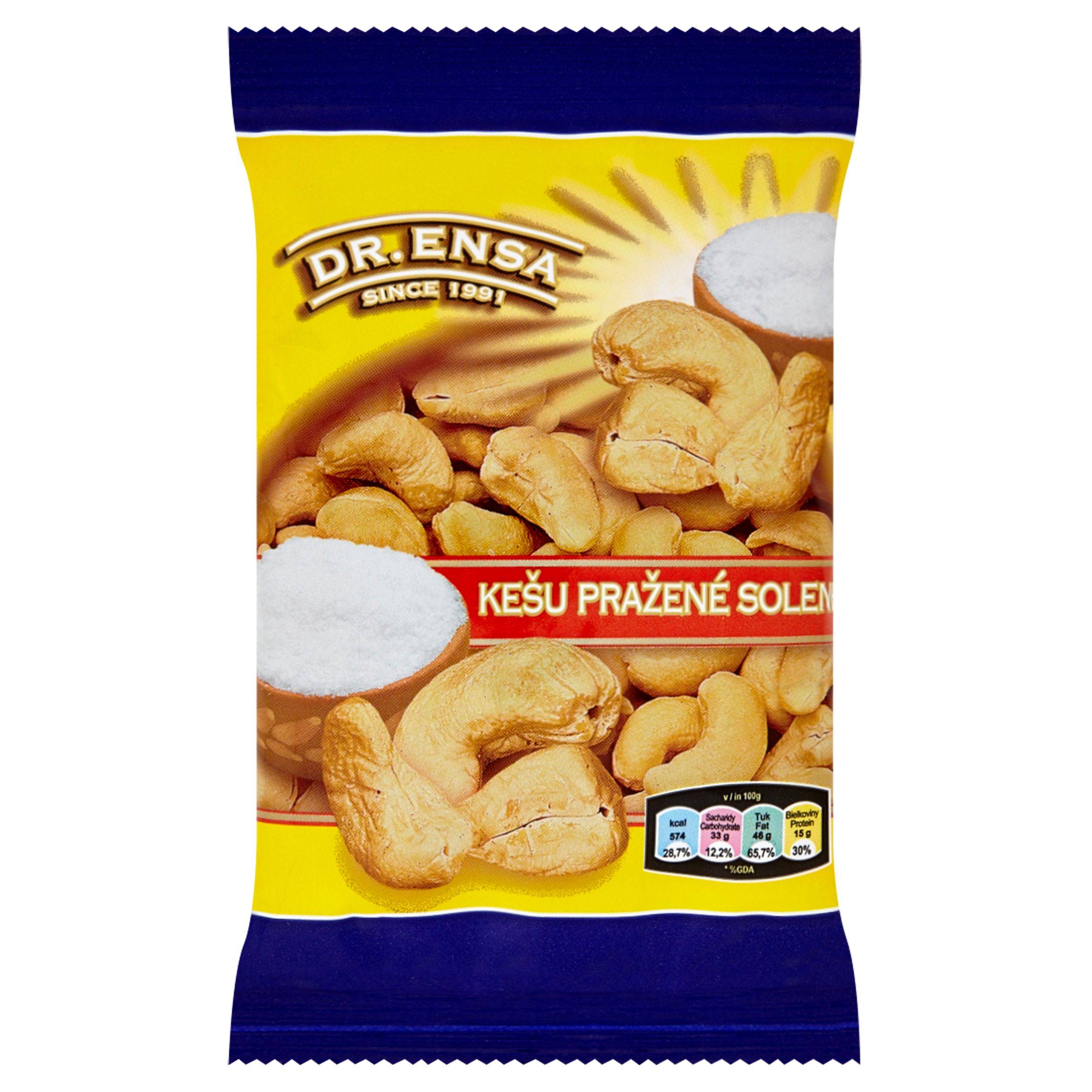 Trvanlivé potraviny - Dr.Ensa Kešu pražené solené 60 g