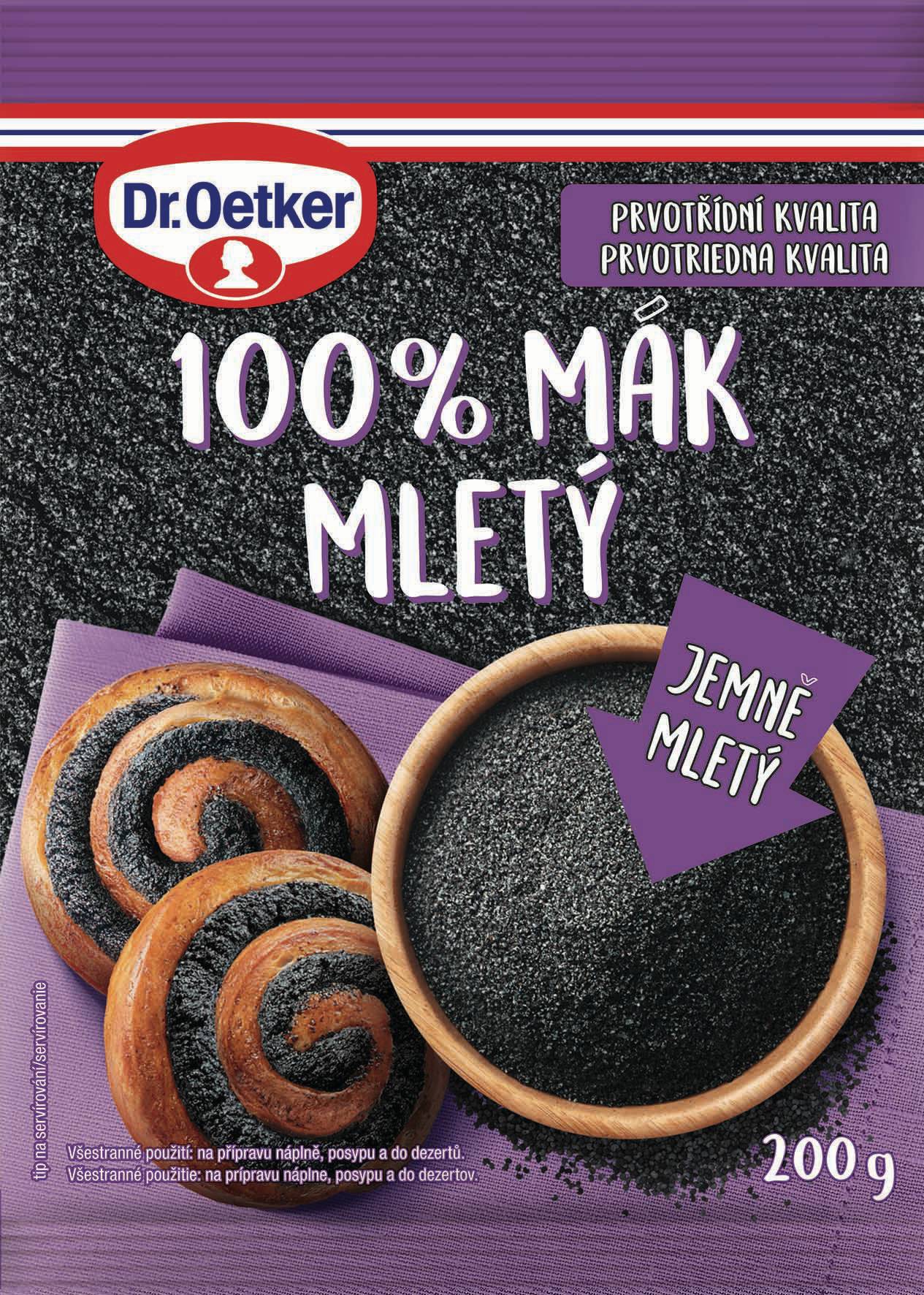 Trvanlivé potraviny - Dr.Oetker 100% Mák mletý 200g