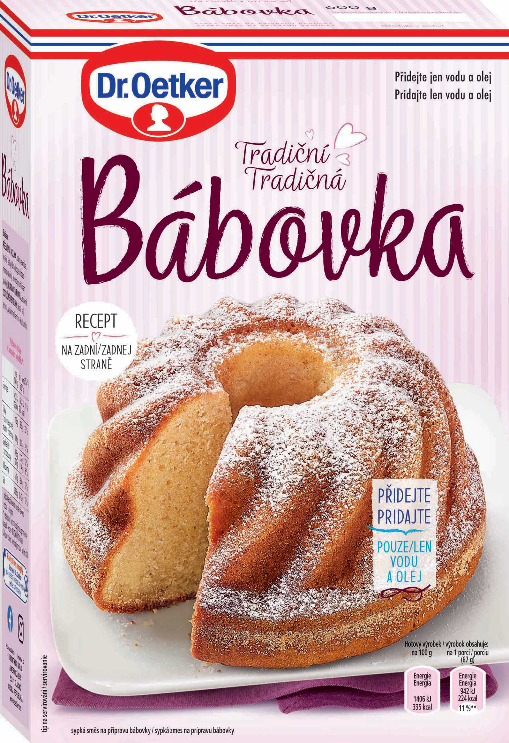 Trvanlivé potraviny - Dr. Oetker Bábovka 600 g