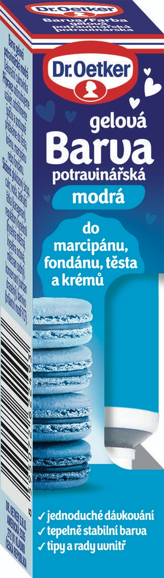 Trvanlivé potraviny - Dr. Oetker Barva gelová potravinářska modrá 10 g