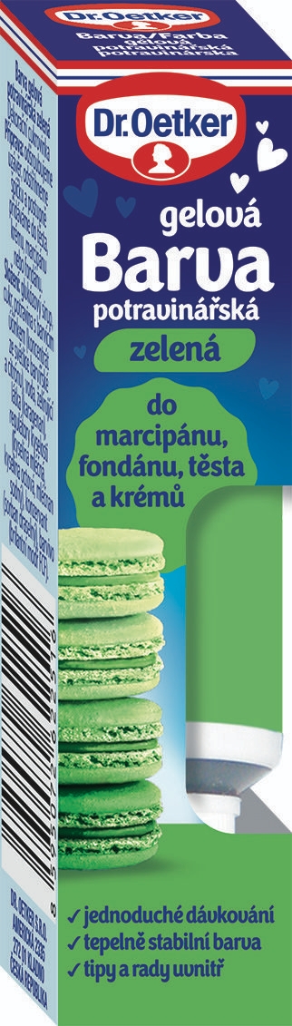 Trvanlivé potraviny - Dr. Oetker Barva gelová potravinářska zelená 10 g